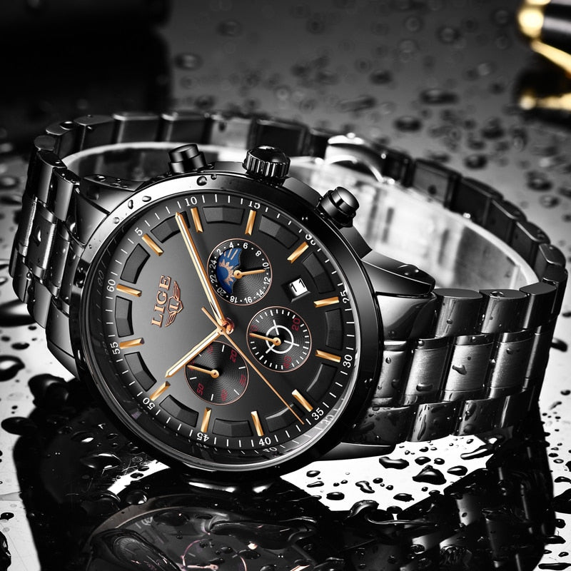 Sport Quartz Clock Men's Watches Luxury Business Waterproof Watch