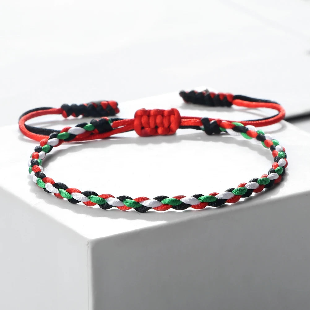 Kizuna Bracelet Woven Diamond Knot Red Rope