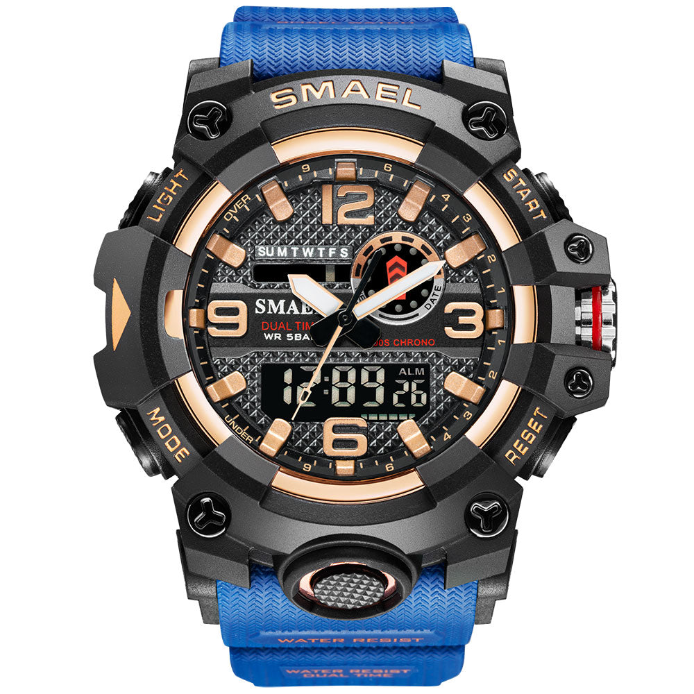 Men's Sport Watches - Dual Display - 50m Waterproof Military Watch