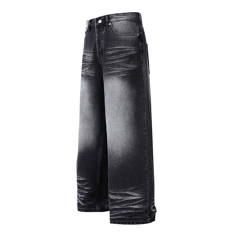 Premium Washed Straight Leg Jeans & Casual Pants
