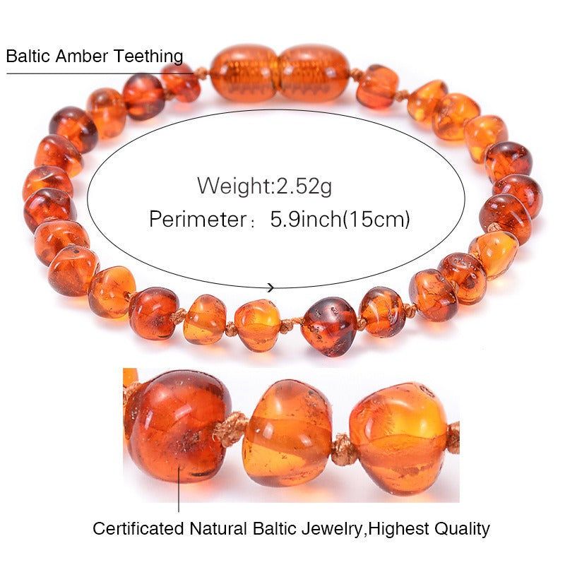 Baltic Sea Natural Amber Bracelet Hand String Jewelry
