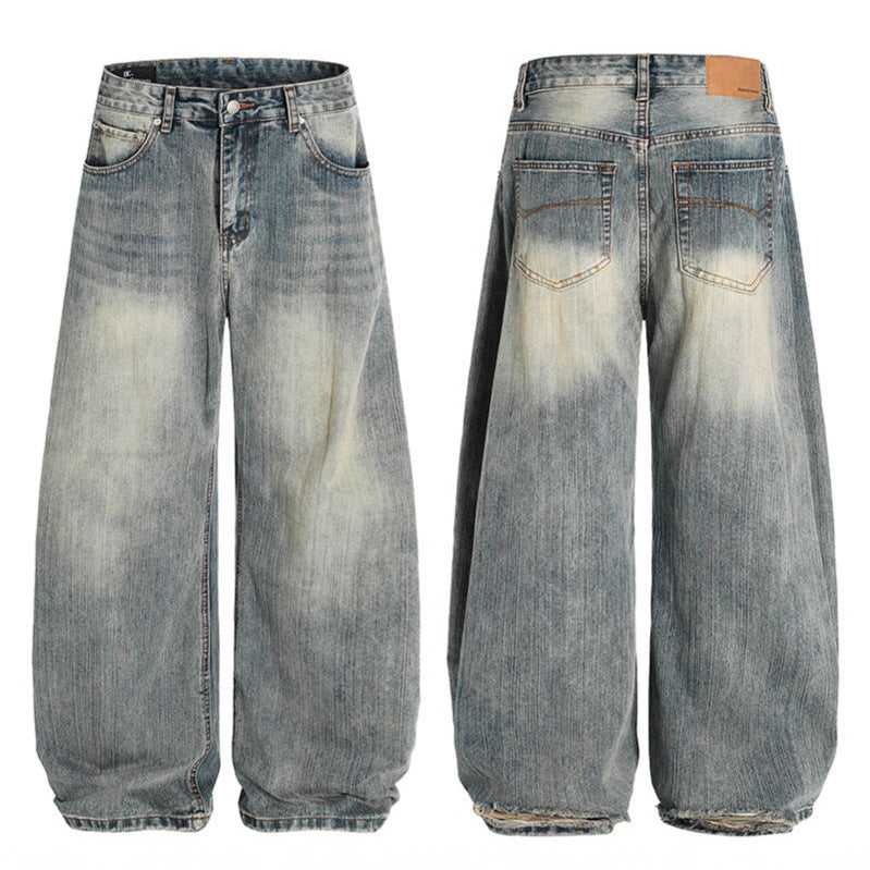 Washed Bamboo Striped Jeans - Premium Japanese Denim