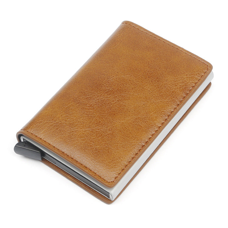 Men's Metal Card Holder - RFID Aluminum Alloy and Leather