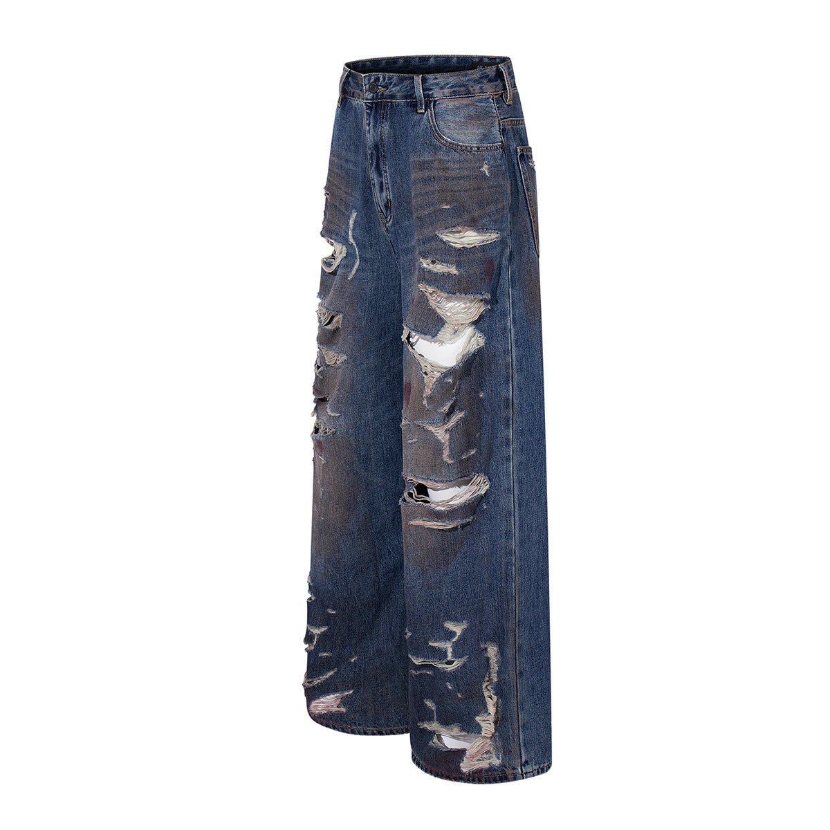 Premium Washed Ripped Jeans and Floor Pants - Japanese Denim
