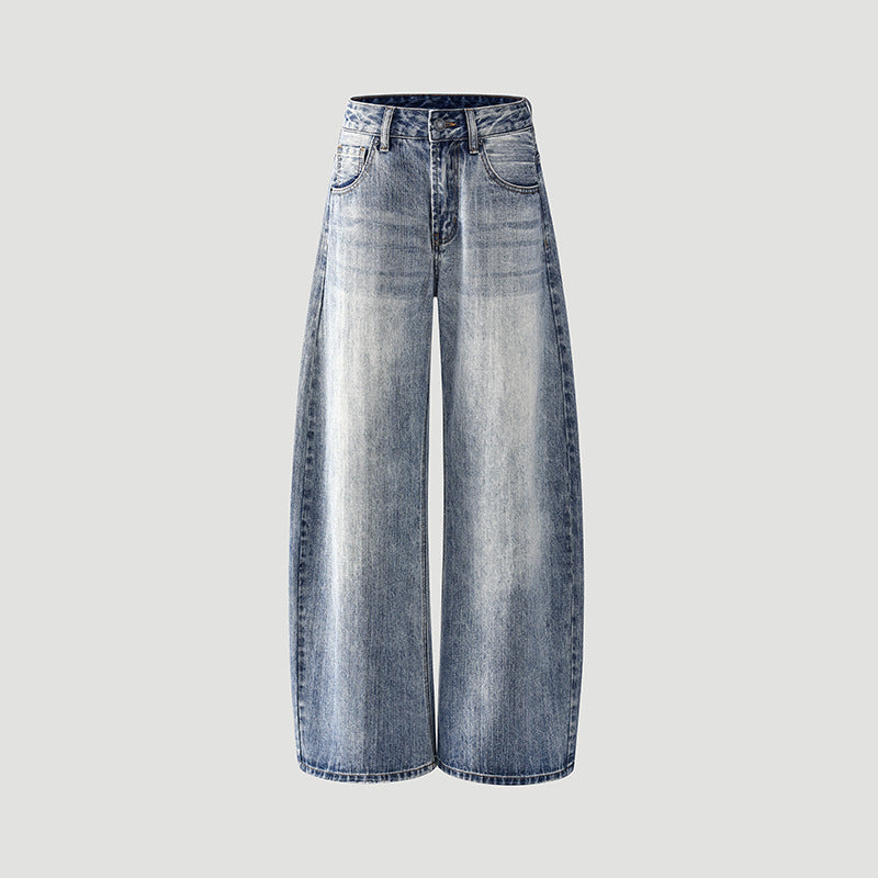 Women's Washed Tapered Denim Pants – Casual & Versatile