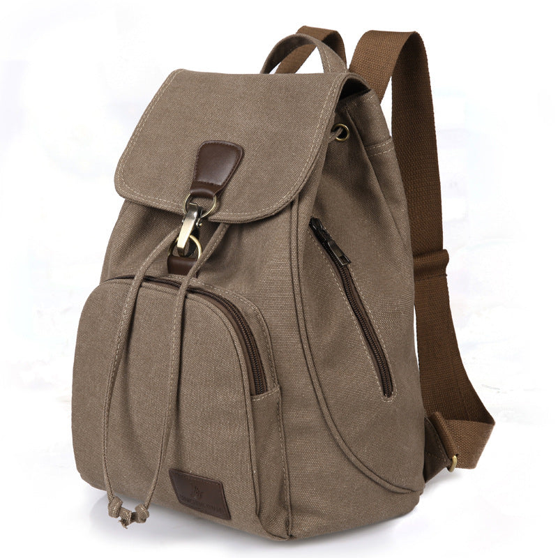 Retro  Outdoor Rucksack Canvas Backpack For School And Outings