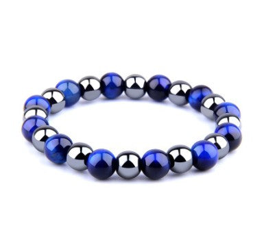 Royal Blue Tiger Eye Bracelet Men's Simple Obsidian Couple Friendship Bracelet