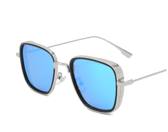 Steampunk Sunglasses Vintage Square Metal Frame UV400 Eyewear