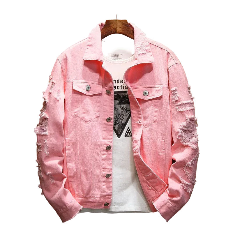 Men's Casual Denim Jacket - Single Breasted Cardigan