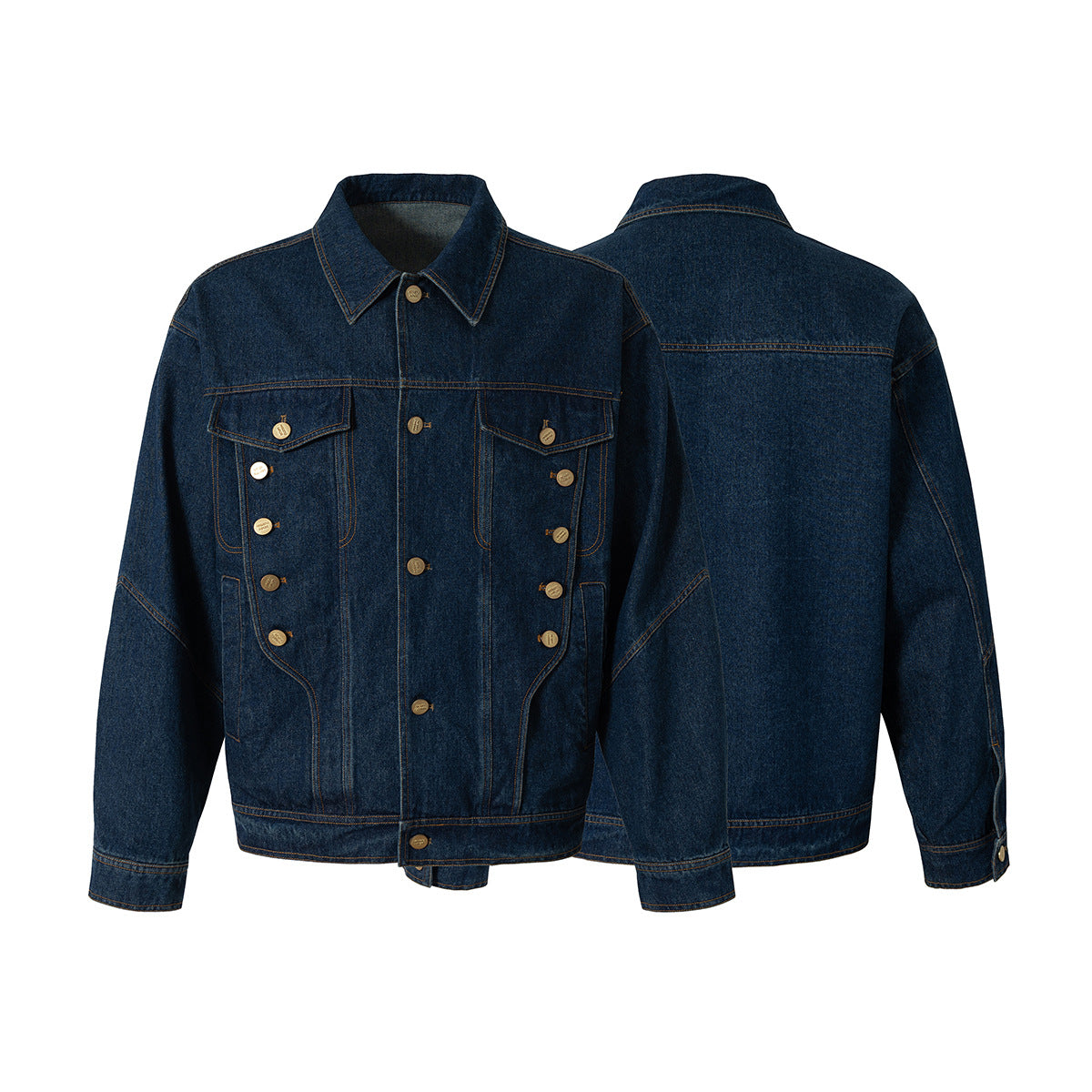Washed Denim Workwear Jacket