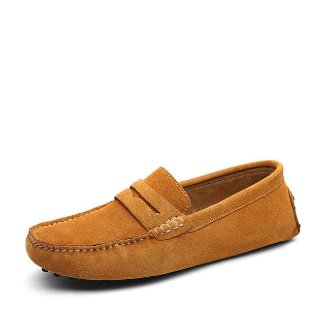 Men's Moccasins Loafers - High-Quality Genuine Leather Flats