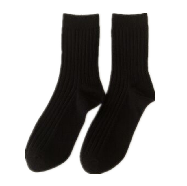 Men's Solid Color Cotton Crew Socks