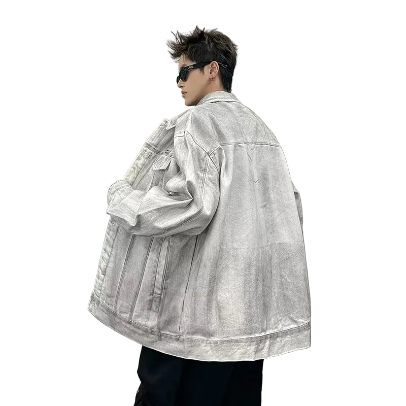 Men's Vintage Off-White Denim Jacket