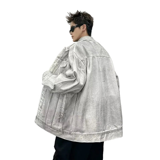 Men's Vintage Off-White Denim Jacket