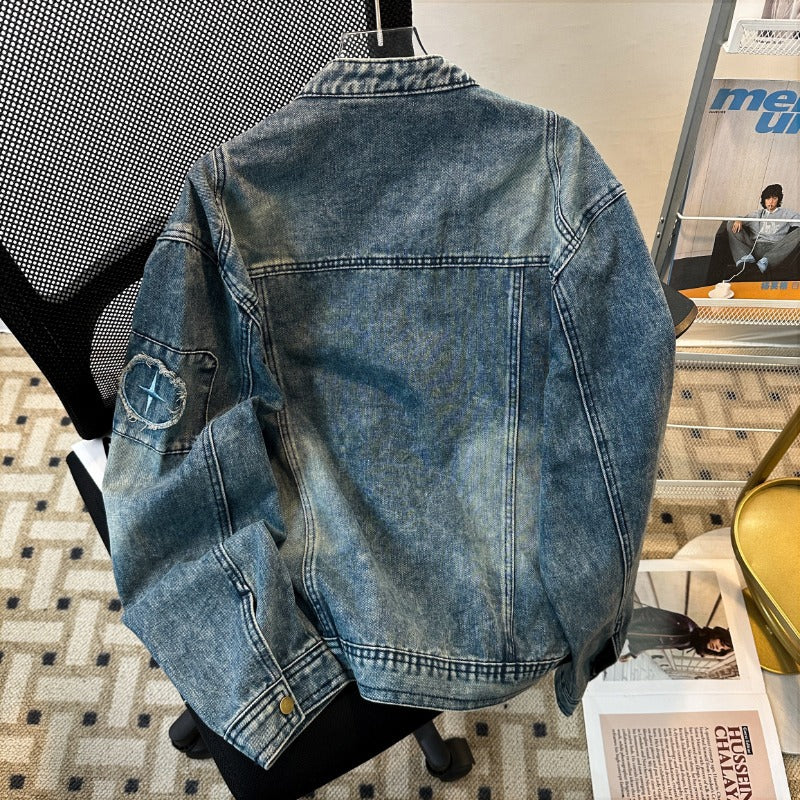 Washed Short Denim Jacket
