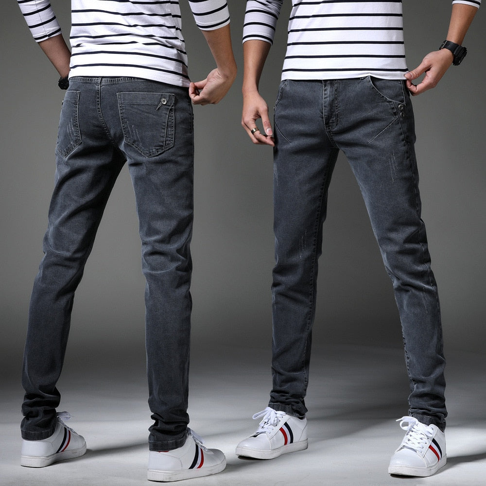 Distressed High-Quality Denim Skinny Jeans for Men
