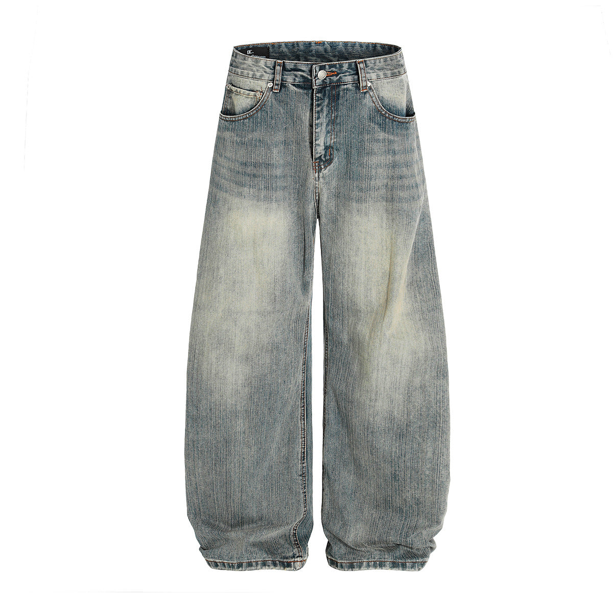 Curved Knife Retro Washed Cowboy Vibe Wide Leg Pants
