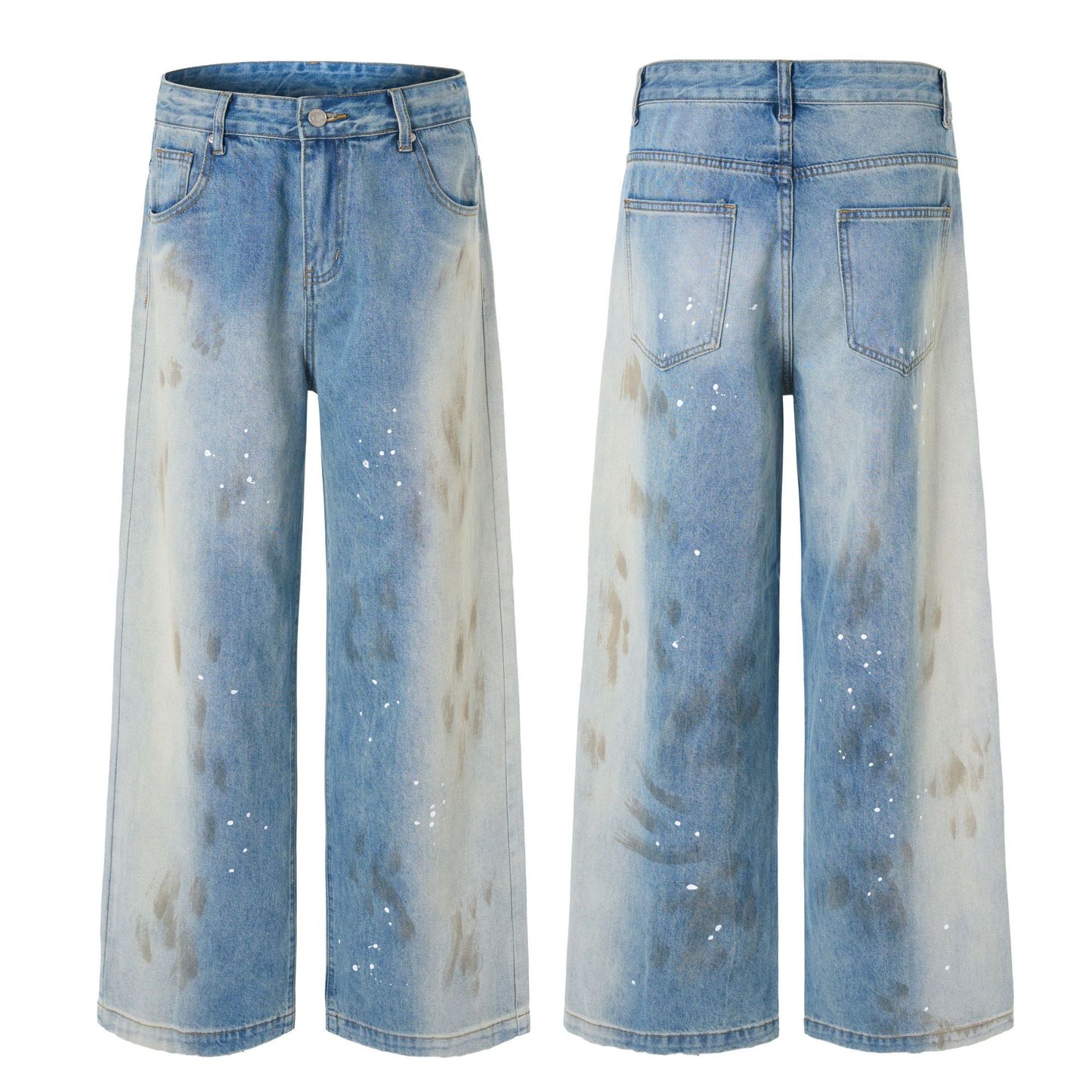 Premium Washed Gradient Denim Pants with Superior Craftsmanship