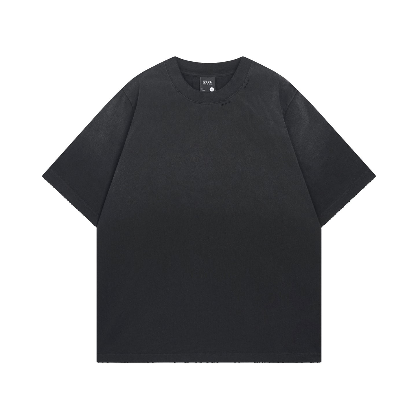 Half-Spray Washed Short Sleeve T-Shirt - Loose Fitting