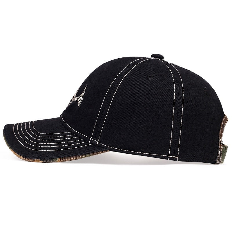 Fish Bone Embroidered Baseball Cap