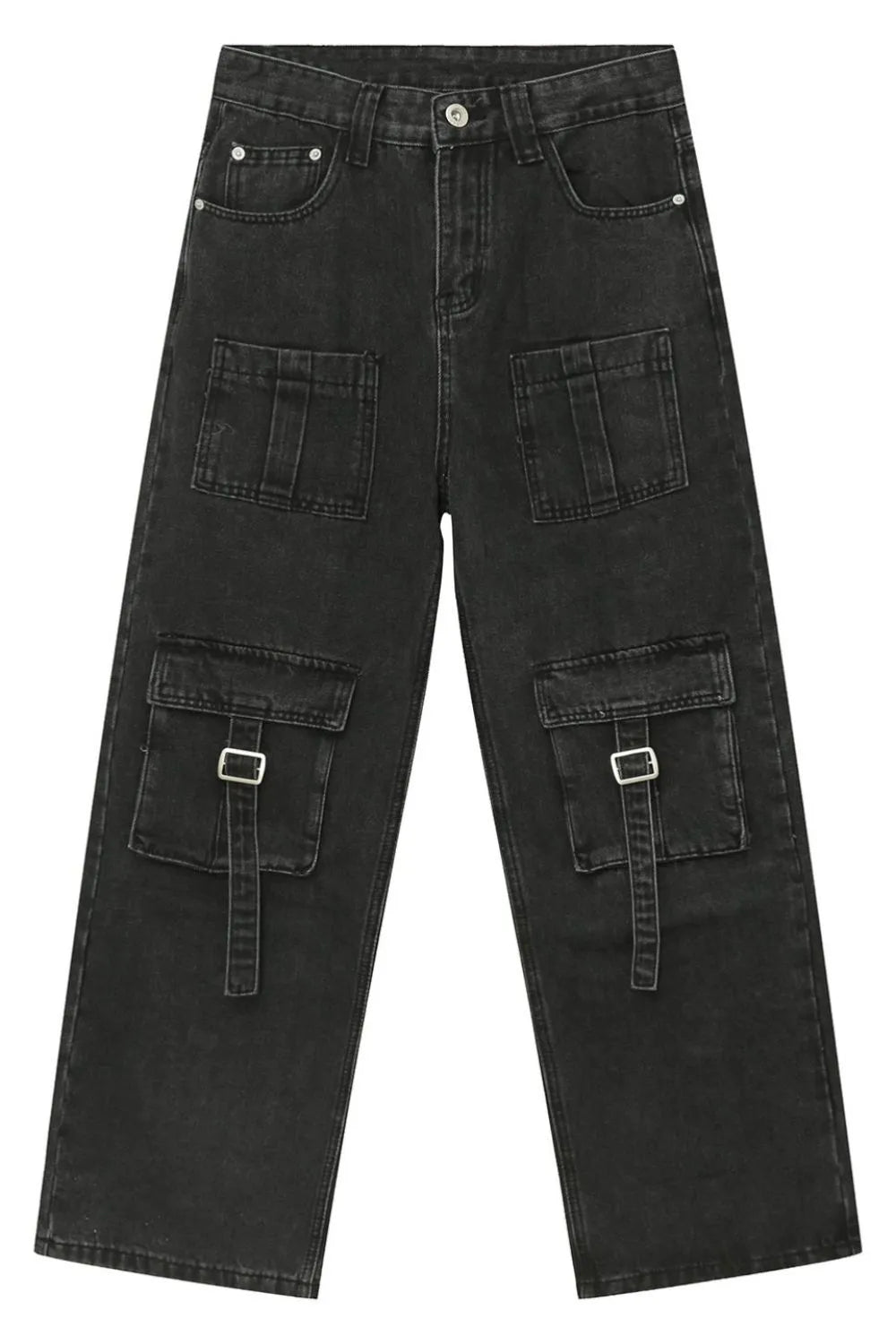 Mid Rise Men's Jeans with Cargo Pockets - Premium Japanese Denim