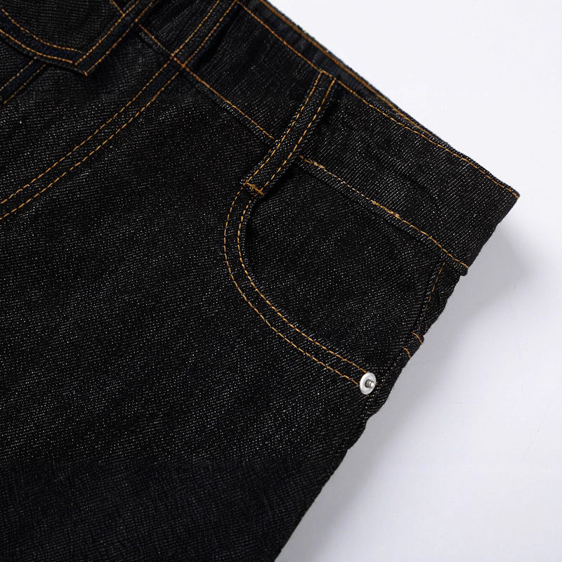 Original Selvedge Loose Fit Denim Pants - Casual Wide Leg Jeans