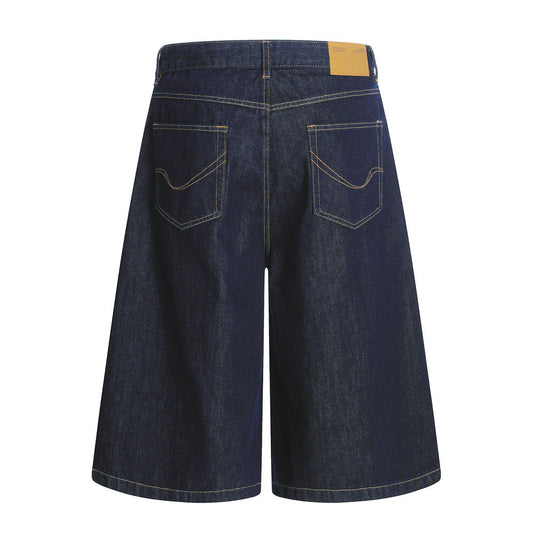 Men's Loose-Fit Wide-Leg Denim Shorts