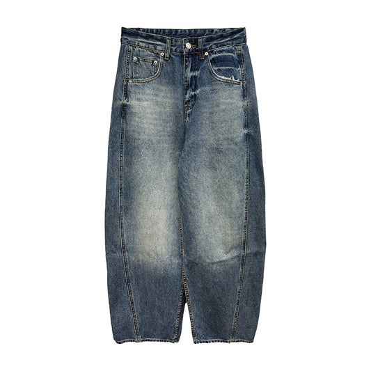 Summer Tie-Dye Wide-Leg Denim Pants for Women