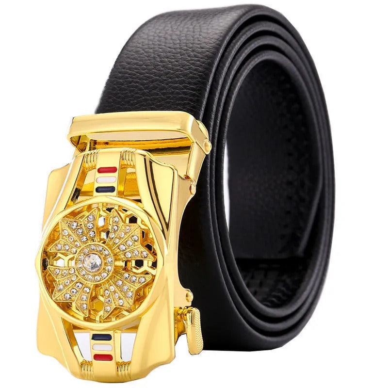 Time Comes, Belt for Men's New High-End Men's Belt Trend Versatile Automatic Buckle