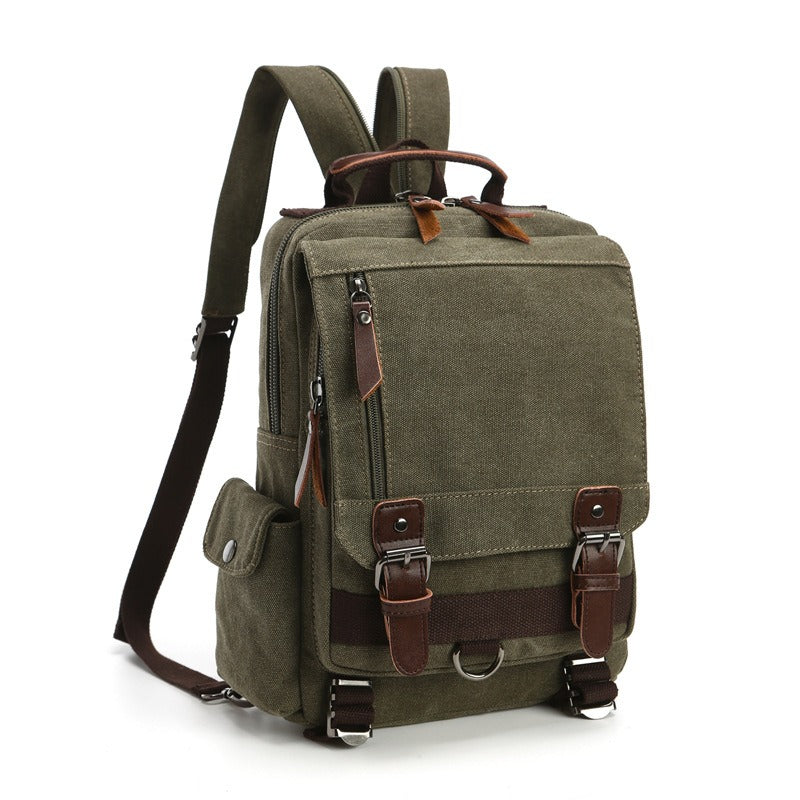 Canvas Backpack For Men Travel Laptop Rucksack Durable Everyday Use