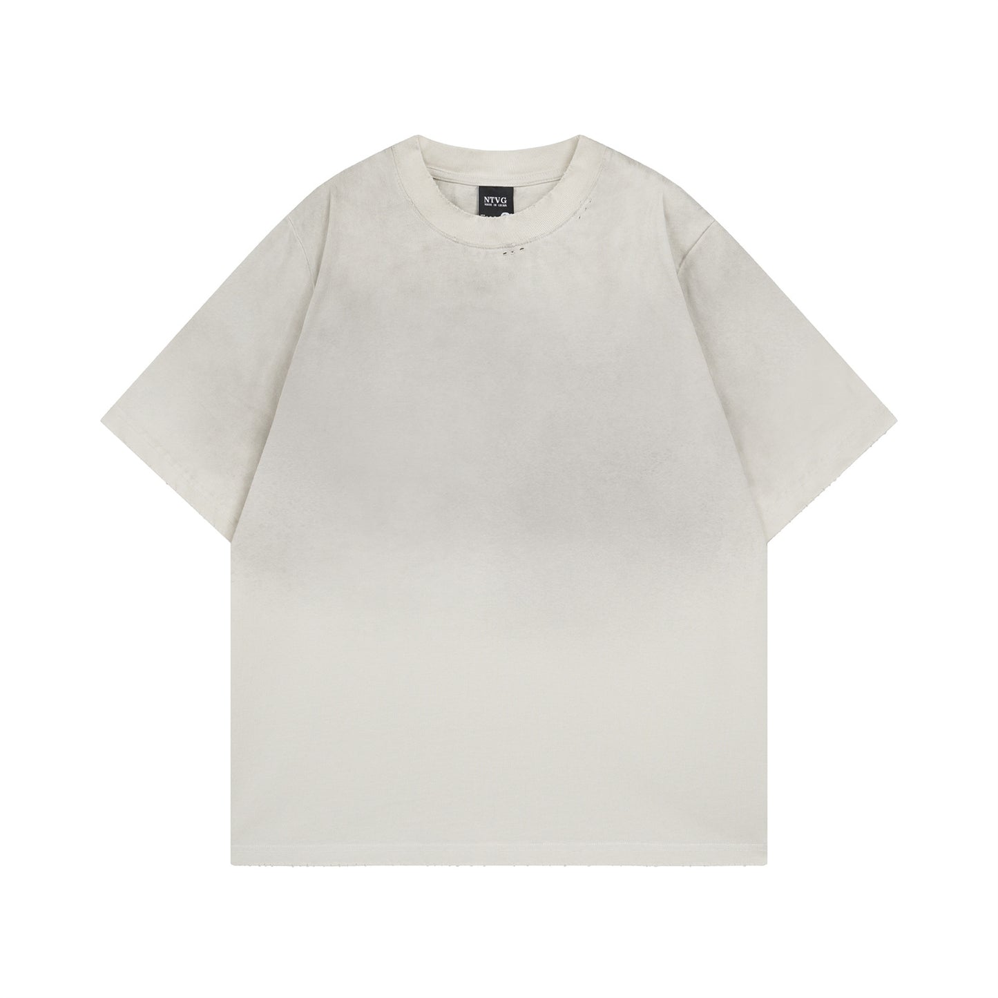Half-Spray Washed Short Sleeve T-Shirt - Loose Fitting
