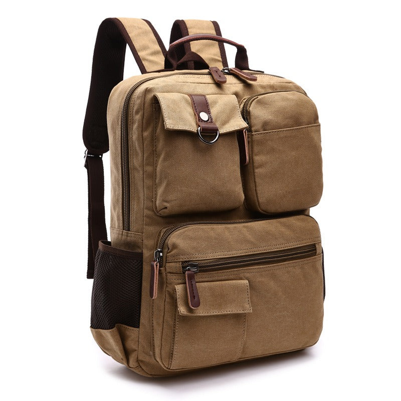 Waxed Canvas Rolling Backpack 20 To 35L Capacity For Daily Commutes