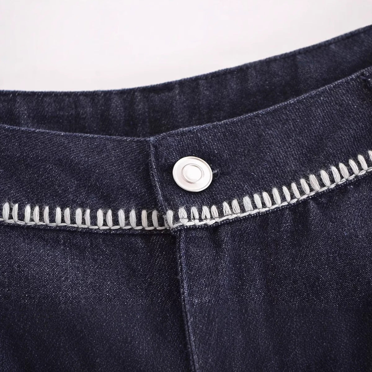 Women's Summer Denim Shorts - Dark Blue