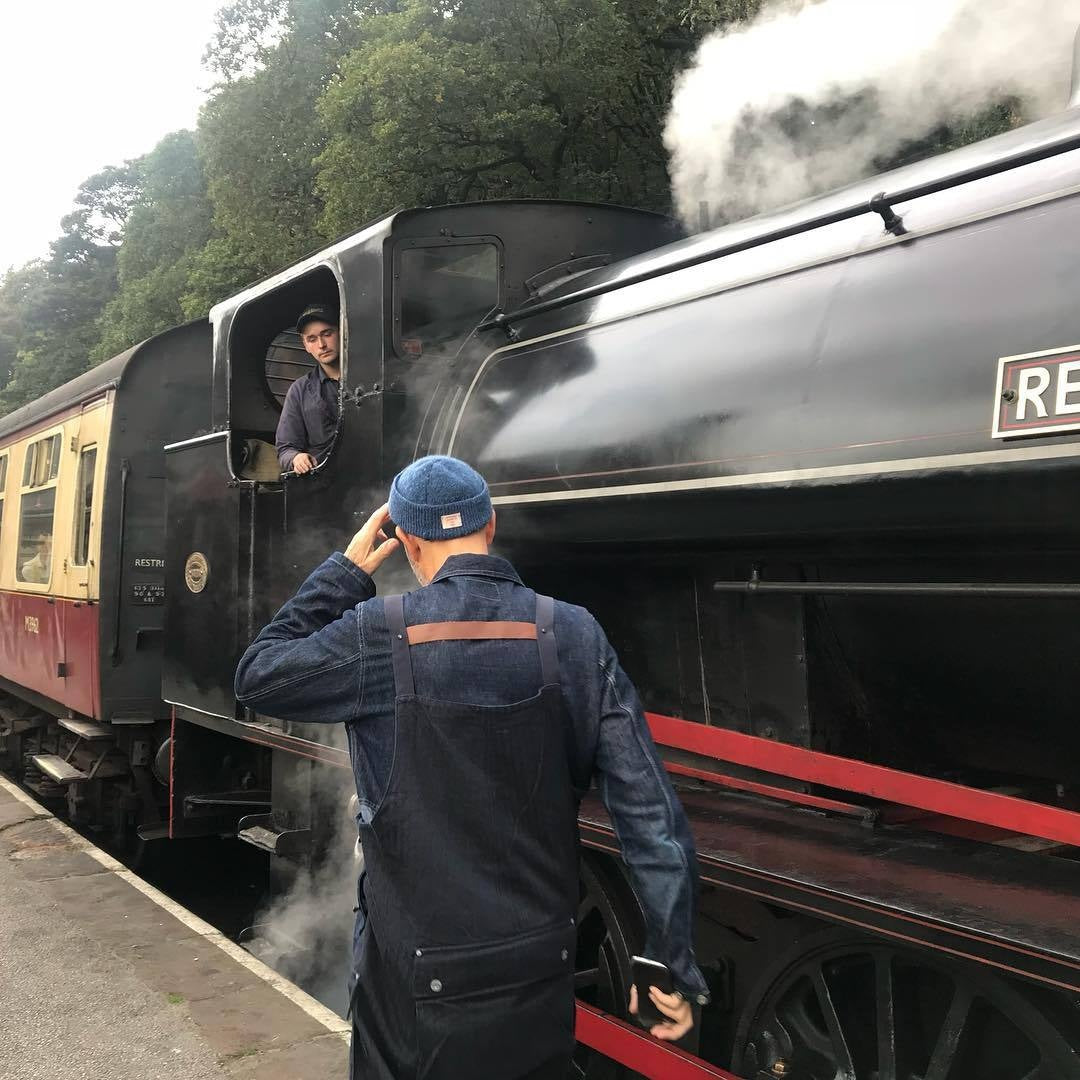 Men's Color Block Work Overalls with Multi-Pocket Suspenders