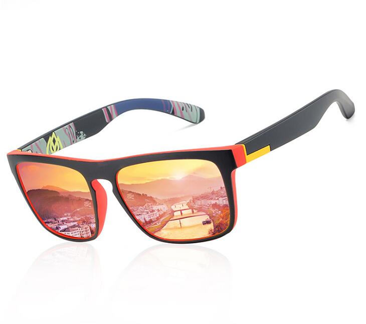 Polarized Men Sunglasses Vintage Square Driver Shades With Mirrored Lenses