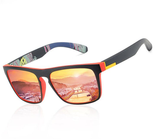 Polarized Men Sunglasses Vintage Square Driver Shades With Mirrored Lenses