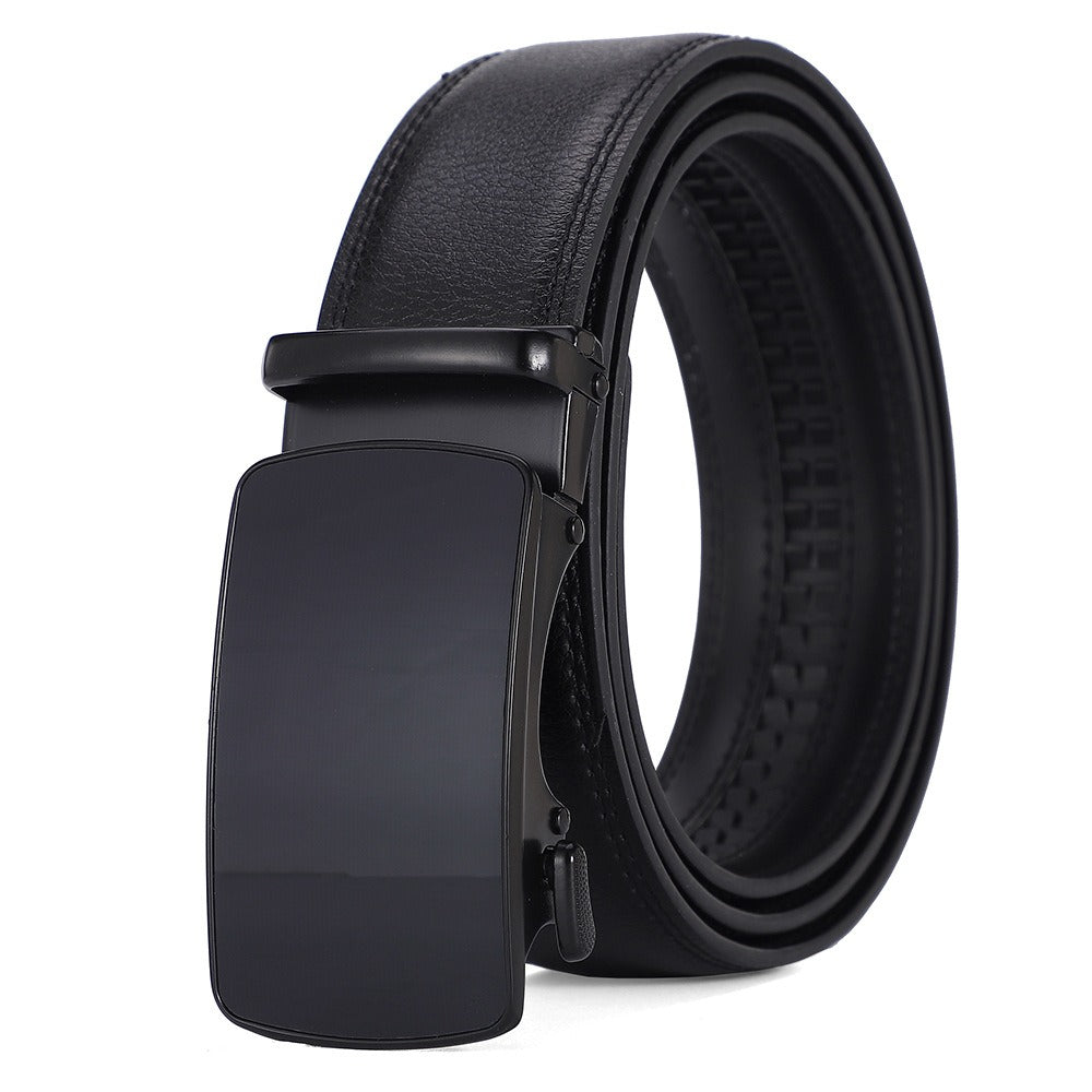 Men's High-End Automatic Buckle Two-Layer Cowhide  New Belt