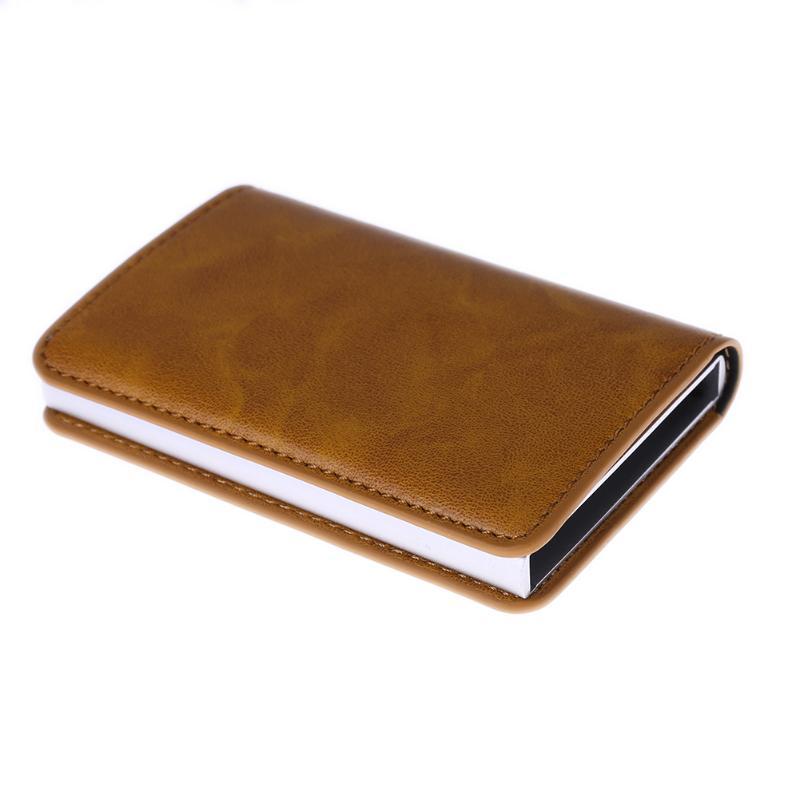 Men's Metal Card Holder - RFID Credit Card Holder - Leather