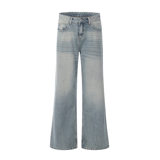 Simple Clean Fit Vintage Loose Casual Slimming Long Pants