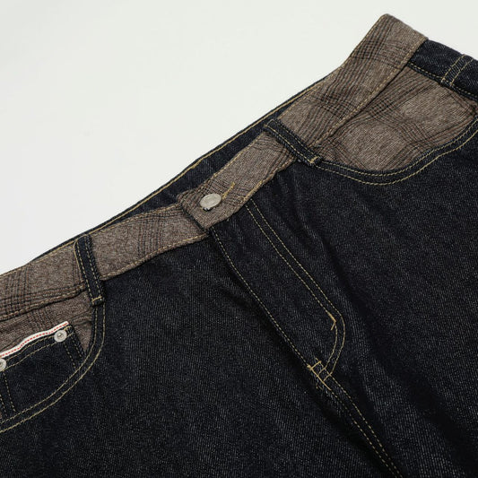 Unique Patchwork Design Denim Long Pants