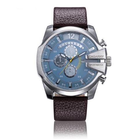 Men's Leather Quartz Watches