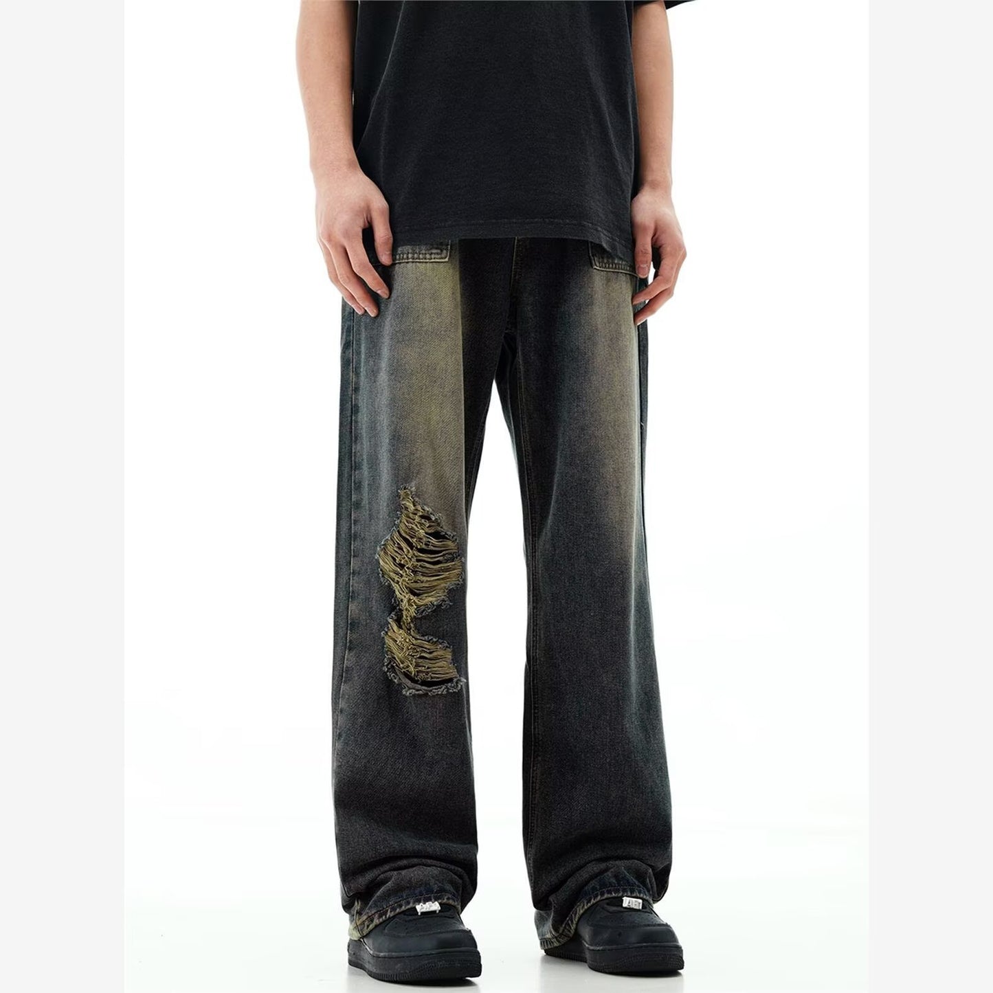 Vintage Ripped Jeans with Loose Fit