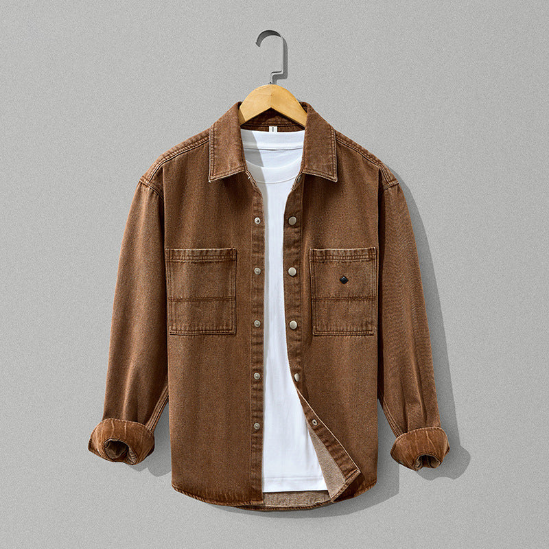 Men's Thick Pure Cotton Denim Coat