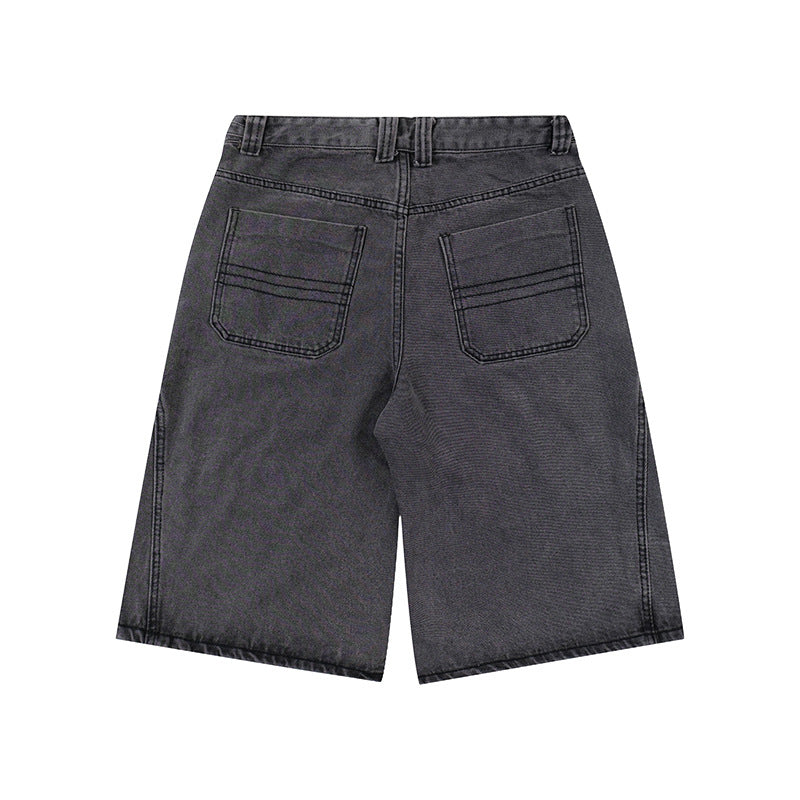 Premium Washed Ripped Denim Shorts for