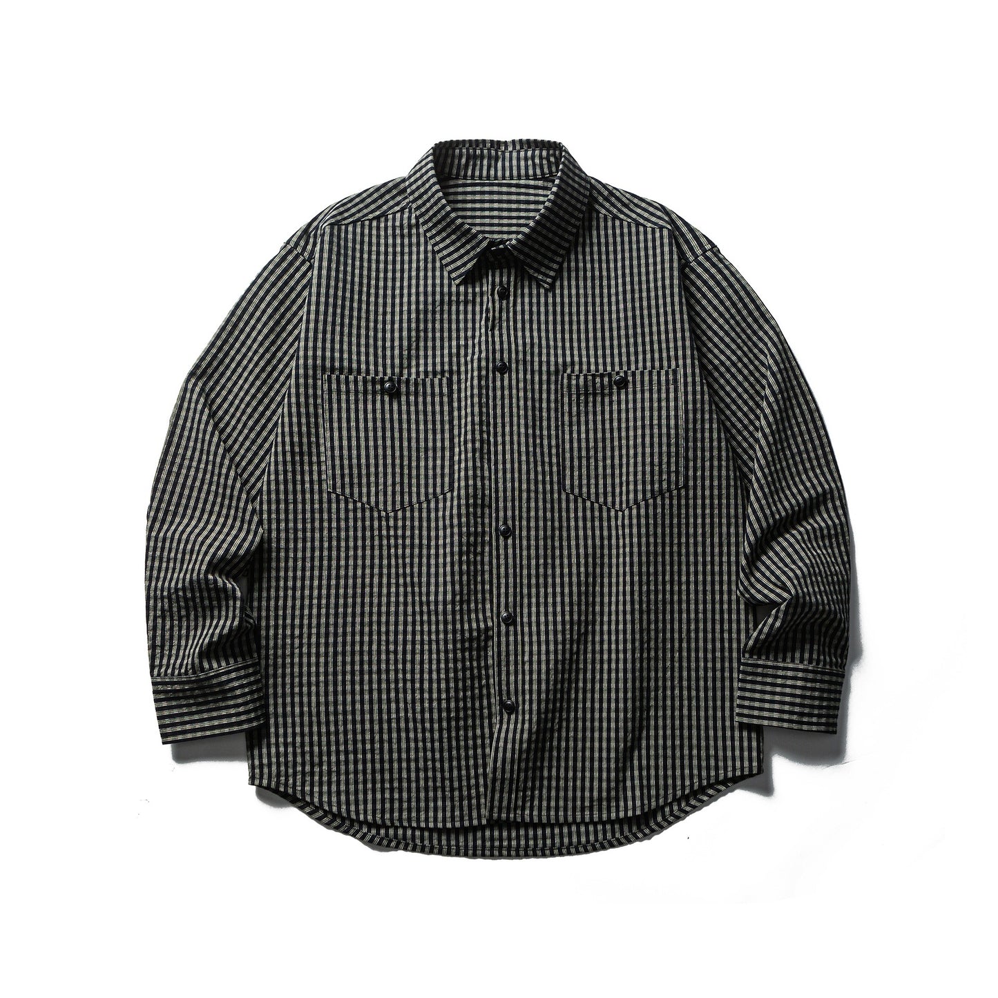 Pocket Checkered Long Sleeve Shirt