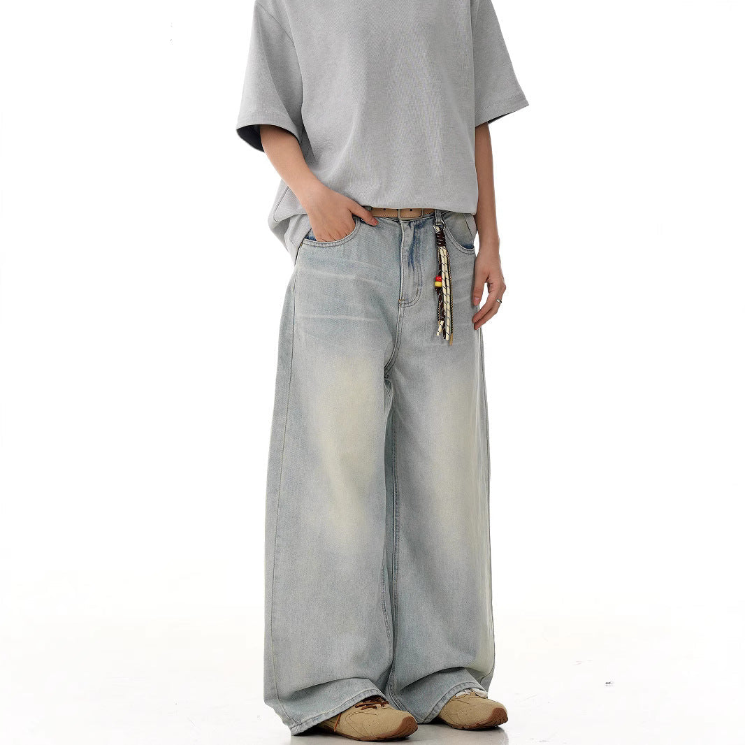 Premium Blue Denim Pants - Loose Wide Leg