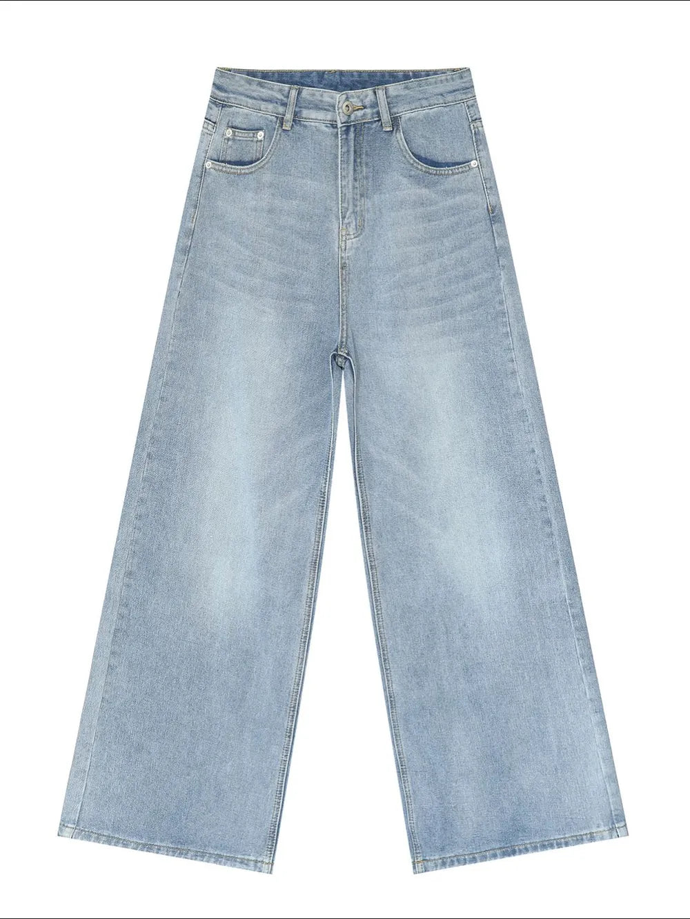 Premium Wide Leg Jeans with Pockets - Japanese Denim