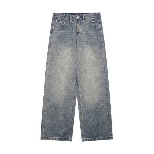 Distressed Oversized Straight Loose Wide Leg Denim Pants