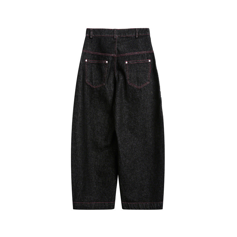 Distinctive Denim Jeans with Contrasting Design