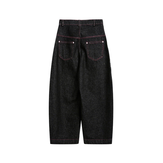 Distinctive Denim Jeans with Contrasting Design